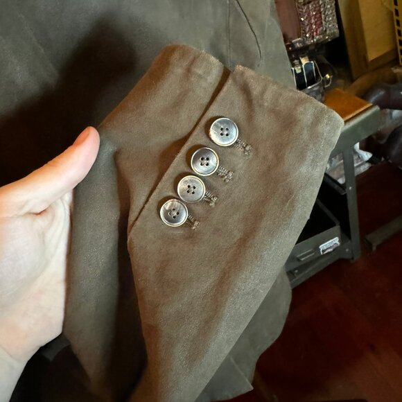 $2298 JOHN VARVATOS Brown "Cutaway" Leather Jacket sz48 - Picture 9 of 13